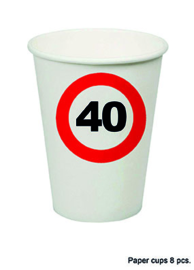 40 jaar: 8 paper cups