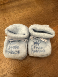 slofjes  blauw little Prince(0 tot 3 maanden)