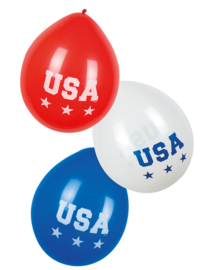 Ballonnen USA 25 cm 6 stuks