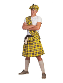 Highlander Yellow Kilt, Sash, halt,belt with purse size in one