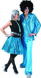 Disco verstelbare Rok Blauw one size