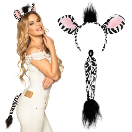Set Zebra Set Zebra (diadeem en staart)