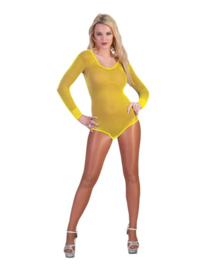 Net bodysuit Neon Yellow one size