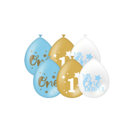 Party balloons - First birthday boy 6 pcs
