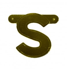 banner letter S Goud 1 pcs