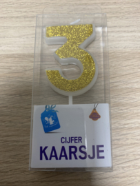 Kaarsje 3 Goud