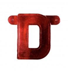 Banner letter D  Rood 1 pcs