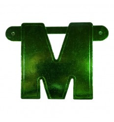 Banner letter M  Groen  1pcs