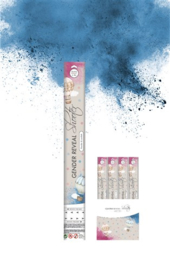 Powder shooter blauw Baby balloons gender reveal (40cm) 450014 Confetti shooter, 40cm, gevuld met holi powder, blauw
