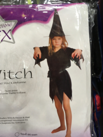 Witch  Black Witch dress and hat maat  104
