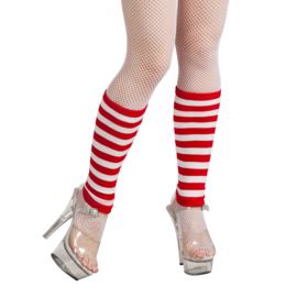 Beenwarmers Gestreept rood wit