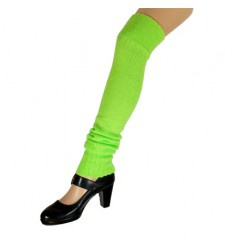 Beenwarmers overknee Fluor groen