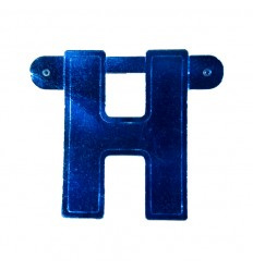 Banner letter H Blauw 1 pcs