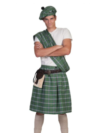 Highlander Green Kilt, Sash, halt,belt with purse size in one