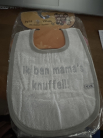 Slab. Ik ben Mama's knuffel wit/grijs