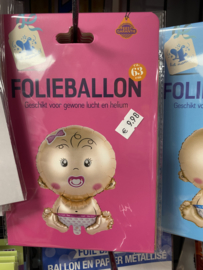 Folie ballon Meisje gevuld met helium kan alleen in Berkel en Rodenrijs , Bergschenhoek Bleiswijk of Pijnacker geleverd worden of bij de winkel opgehaald worden