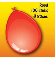 Ballonnen Rood 30 cm 100 stuks