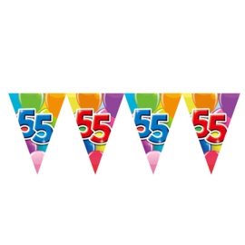Vlaggenlijn 55  jaar 10 meter allebei de kanten bedrukt