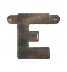 Banner letter E  Zilver 1 pcs