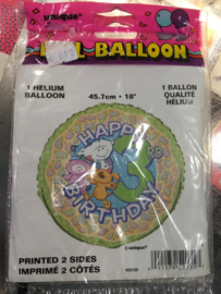 Happy Birtday 3 jaar 45 cm Wordt geleverd zonder helium