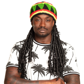 Muts Rasta Muts Rasta met dreadlocks