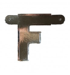 Banner letter F Zilver 1 pcs