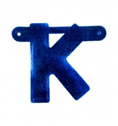 Banner letter K  Blauw  1pcs