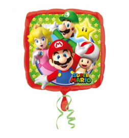 Super Mario folie ballon 43 cm wordt geleverd zonder helium
