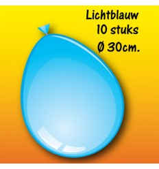 Ballonnen Licht blauw 30 cm 10 stuks