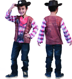 3 D Shirt cowboy Boy  T-SHIRT maat 3/4 jaar