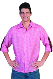 Checkers Shirt Pink /White maat 48/50