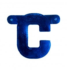 Banner letter C  Blauw 1 pcs