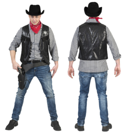 Cowboy vest Black Man maat 52/54