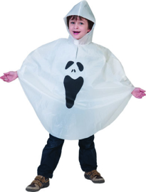 Ghost Cape poncho with hoofd one size