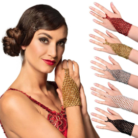 Handschoen doorzichtig wit