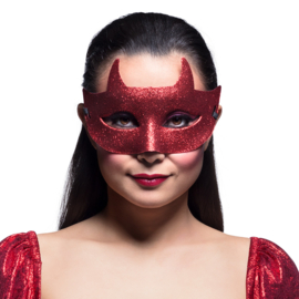 Oogmasker Duivel glitter