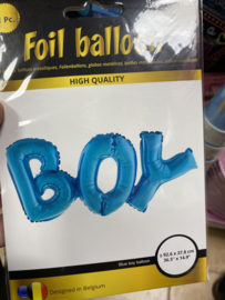 Folie ballon Boy blauw zelf te vullen