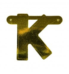 Banner letter K  Goud  1pcs