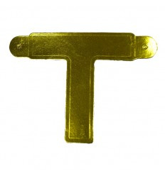 Banner letter T  goud 1 pcs