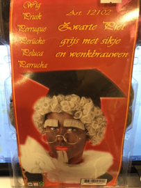 piet Grijze pruik met sikje