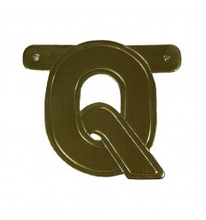 Banner letter Q Goud 1 pcs