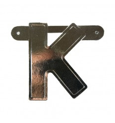 Banner letter K  Zilver  1pcs