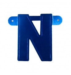 Banner letter N  Blauw  1pcs