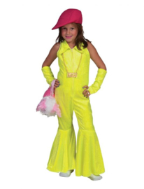 Jumpsuit Neon Yellow  jumpsuit arm pieces maat 116