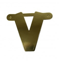 Banner letter V Goud 1 pcs