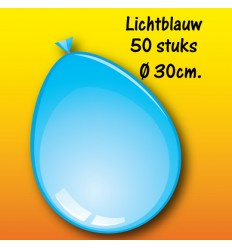 Ballonnen licht blauw 30 cm 50 stuks