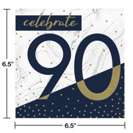 Servetten 90 jaar 16 stuks