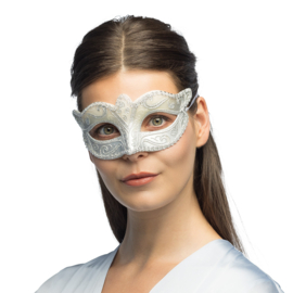 Oogmasker Venice felina zilver