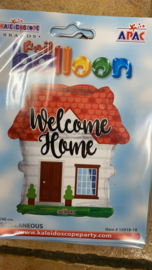 Welkom home follie balon 1 stuk geleverd met helium af te halen