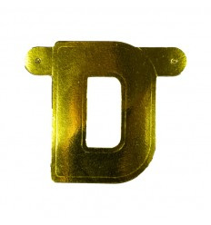 Banner letter D  Goud 1 pcs